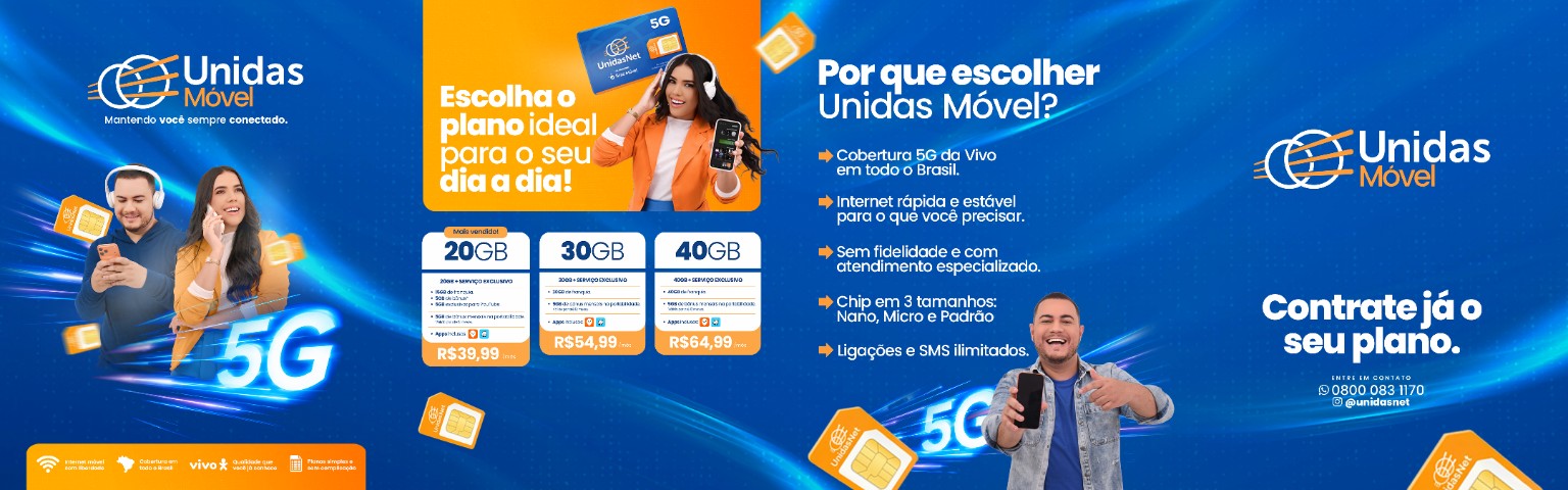 Apresentação comercial dos planos Unidas Móvel